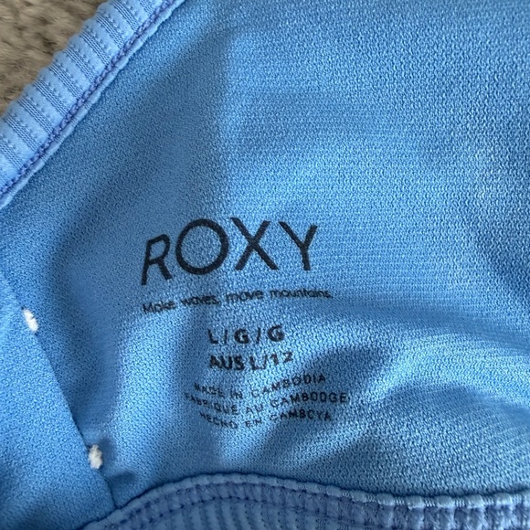 Roxy Light Blue Ribbed Bikini Set - Picture 2 of 2